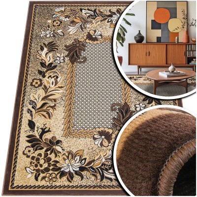 KLASYCZNY BRĄZOWY DYWAN DO SALONU VENEZIA - DYWAN DO PRZEDPOKOJU (714773 50911 brown), 270x370 cm