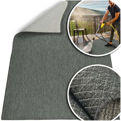 DYWAN ZEWNĘTRZNY NA TARAS DYWAN NA BALKON DYWAN DO KUCHNI - Lana (205668 10010 Silver), 120x170 cm