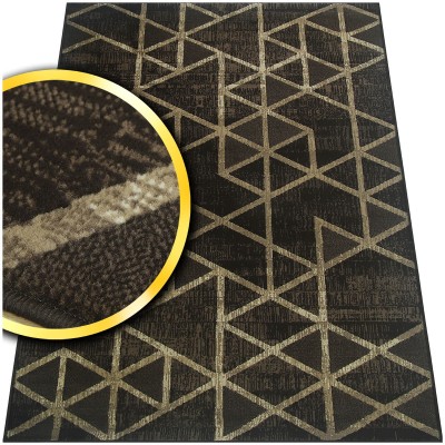 BRĄZOWY DYWAN DO SALONU VENEZIA - CZARNY DYWAN DO PRZEDPOKOJU (704421 97922), 120x170 cm