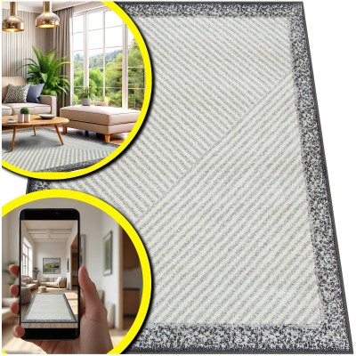 GRUBY SZARY DYWAN DO SALONU - NOWOCZESNY DYWAN DO POKOJU - ADVENTURE (13401-18414), 120x170 cm