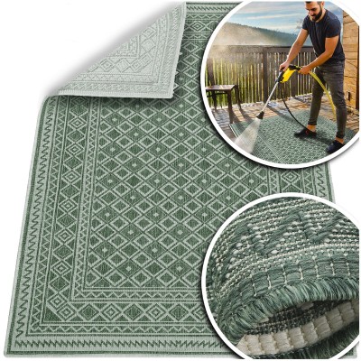 DYWAN ZEWNĘTRZNY NA TARAS DYWAN NA BALKON DYWAN DO KUCHNI - Lana (205741 10510 Green), 160x230 cm