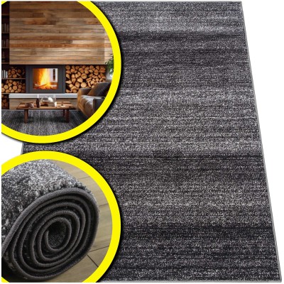 SZARY DYWAN DO SALONU – GRUBY CZARNY DYWAN DO PRZEDPOKOJU NOWOWCZESNY DYWAN - Adventure (17351-18444), 140x200 cm