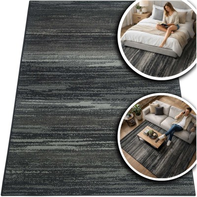 CZARNY DYWAN DO SALONU VENEZIA - SZARY DYWAN DO PRZEDPOKOJU (702881 89922), 120x170 cm