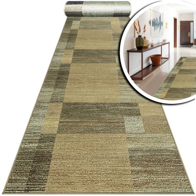 BRĄZOWY CHODNIK na wymiar do przedpokoju CHODNIKI Z METRA OBSZYTY (Venezia 704626 97911 taupe), 120cm