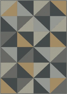 MUSZTARDOWY DYWAN DO SALONU VENEZIA - SZARY DYWAN DO PRZEDPOKOJU (703864 89915), 160x225 cm