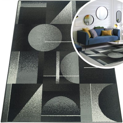 SZARY DYWAN DO SALONU VENEZIA - CZARNY DYWAN DO PRZEDPOKOJU (704639 89911), 120x170 cm