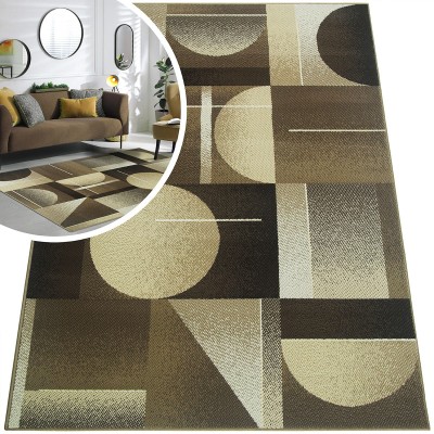 BRĄZOWY DYWAN DO SALONU VENEZIA - KREMOWY DYWAN DO PRZEDPOKOJU (704639 97911), 120x170 cm